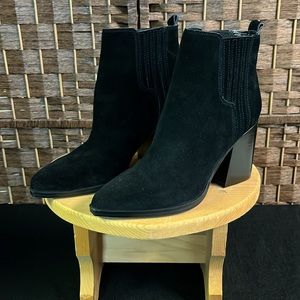 Marc Fisher Black Suede Ankle Boots